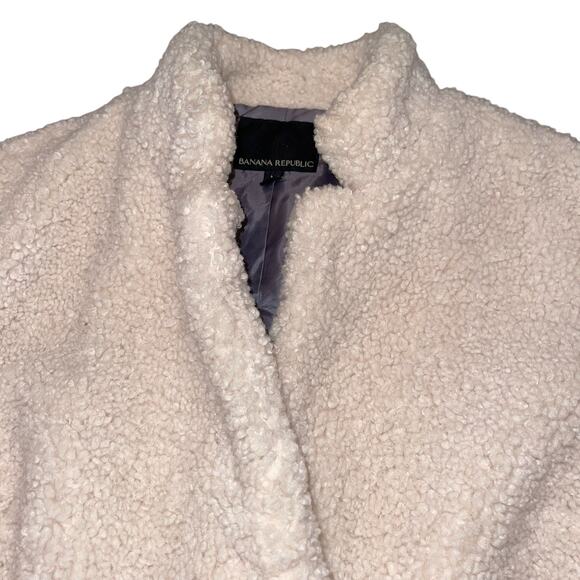 Banana Republic Cream Sherpa Coat - Picture 7 of 12